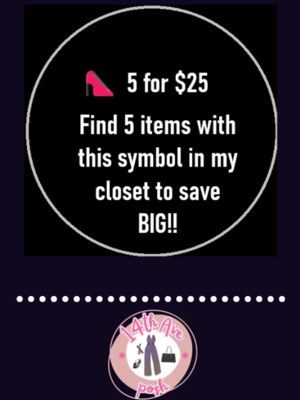 👠 5 for $25  DEAL